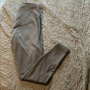 Fleece lined Gray maternity Leggings
